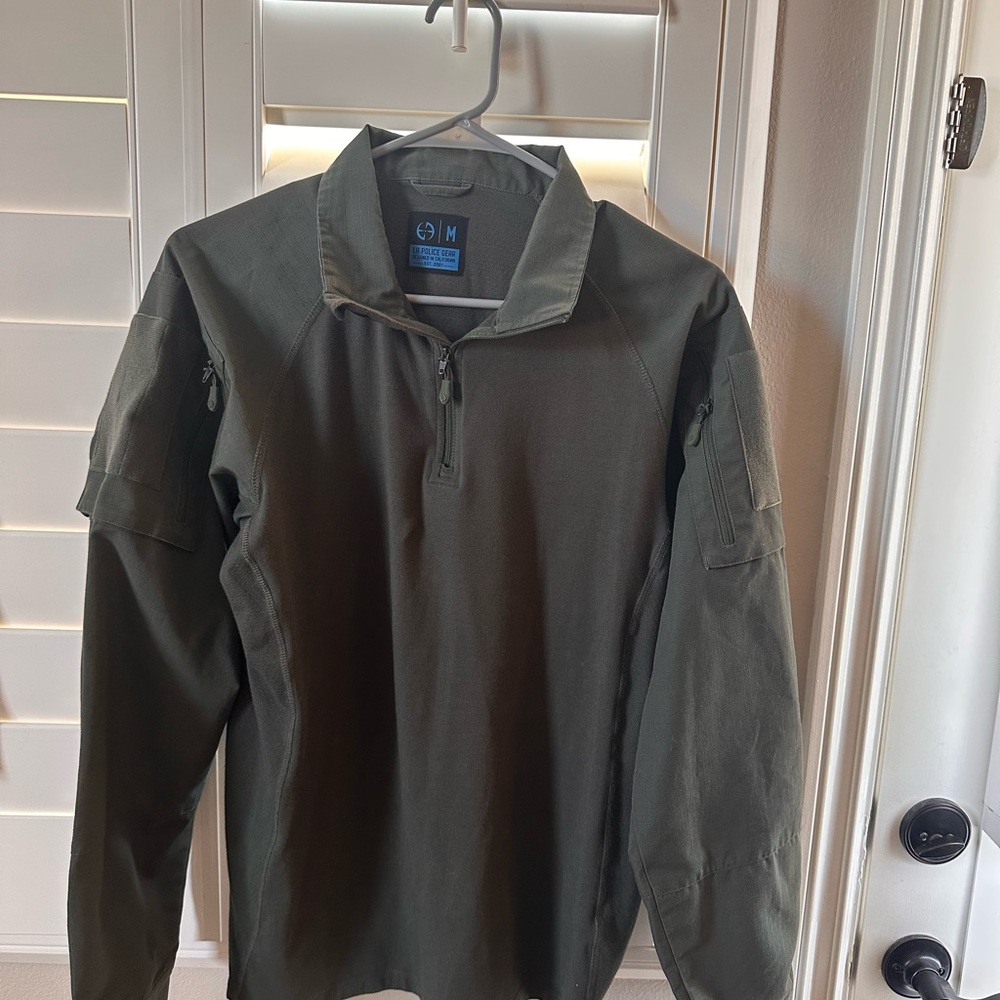 LAPG Men's Radar Fleece Half Zip- Green, Size Medium